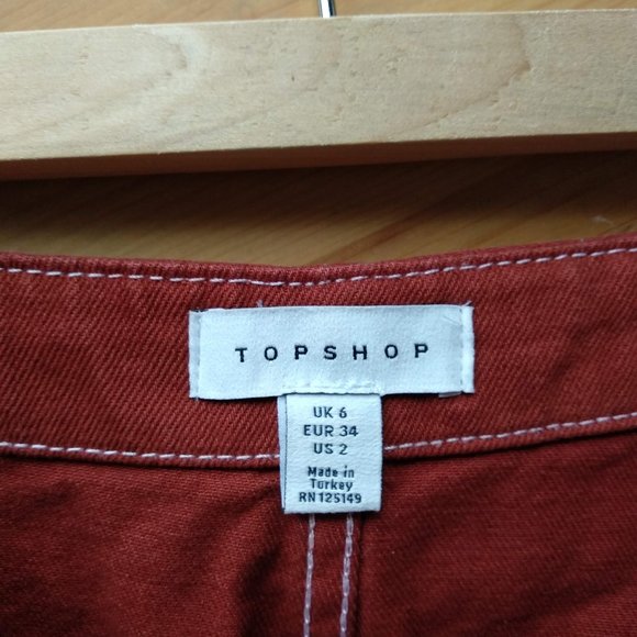 Topshop copper denim skirt - Picture 3 of 5
